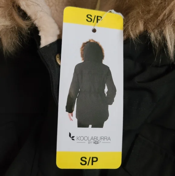 Koolaburra by UGG Ladies Parka Jacket, Small, Black and Gold - Picture 15 of 15